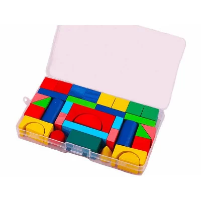 Деревянная игрушка. Геометрические фигуры 17х10х2см. в прозрачном боксе (Арт. И-0429)