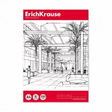 Бумага для черчения в картонной папке ErichKrause, А4, 10 листов, горизонтальная рамка 45010