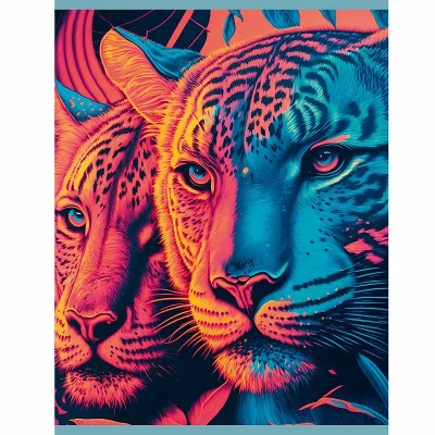 Тетрадь (студ., офис) А4 48л "Дикие кошки" КанцЭксмо Т4485091