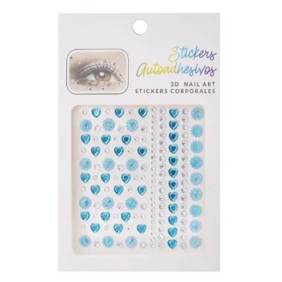 Наклейки-стразы Alingar, акриловые, "Серебряные нити ассорти", пакет с европодвесом AL10200