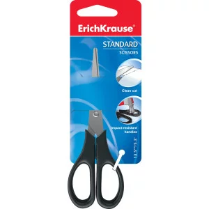 Ножницы ErichKrause EasyCut, 13.5см, черный  21919