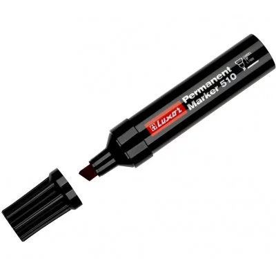Маркер перманентный промышленный Luxor "510" черный, скошенный, 5-7мм 361654
