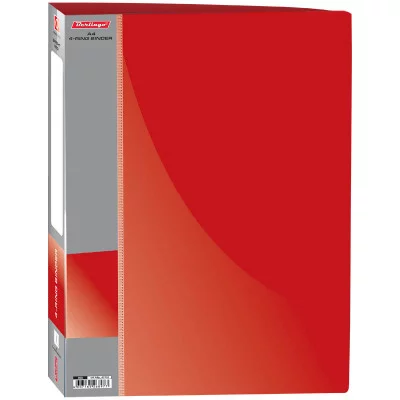 Папка на 4-х кольцах Berlingo "Standard", 25мм, 700мкм, красная BERLINGO* 147858