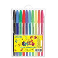 Набор ручек 10цв "Cosmo" 0.7/143мм корпус тонированный DEVENTE 5073408/1728 089454