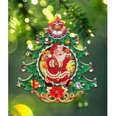 Новогоднее украшение Подвеска. Ёлочка, 15 см, глиттер НУ-4305