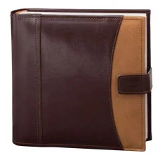 Фотоальбом BRAUBERG на 200 фото 10*15 см, бум. стр., классический, обложка под кожу,на застеж,390479