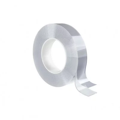 Клейкая лента двусторонняя многоразовая Alingar, 20 мм * 2 м, основа полипропилен, толщина 1 мм AL11469