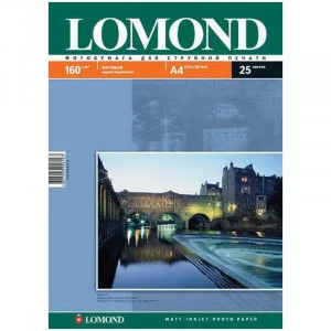 Бумага А4 для стр. принтеров Lomond, 160г/м2 100л мат.одн. Lomond 024658