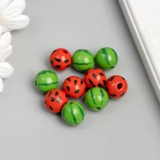 Бусины дерево для творчества "Арбуз" d=1,6 см набор 10 шт   9580880
