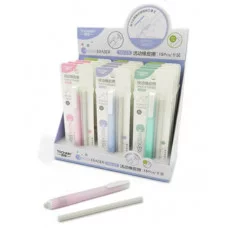 Ластик TOCHAIN DI-677/DE-420/CO-9 "Ручка" круглый наконечник 5мм, сменный ластик, цвета ассорти, на блистере TQ-65 321844