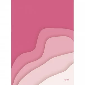 КНИГА для записей А4 210х290 100л. 7БЦ, клетка. Сшитый блок. Розовые волны КЗ41003456