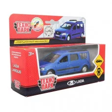 Машина металл LADA LARGUS длина 12 см, двери, багаж, инерц, синий Технопарк 394764