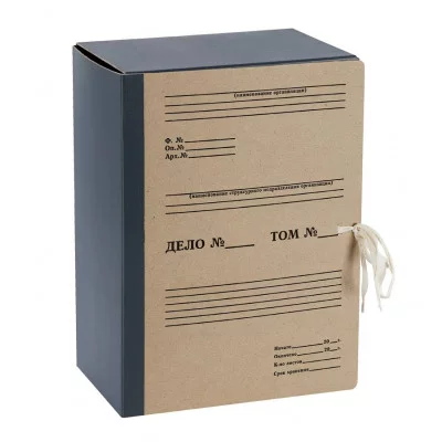 Папка архивная OfficeSpace, переплетный картон/бумвинил, с 4 завязками, ширина корешка 150мм 312555