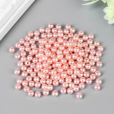 Набор бусин для творчества пластик "Бледно-розовый" набор 200 шт d=0,6 см 4762452