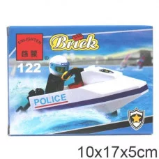 Конструктор "Полицейский скутер" 39 деталей в коробке 122