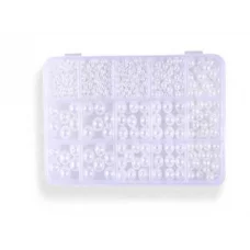 Набор бусин для творчества № 5, перламутровые, размер бусин 3/4/5/6/8/10/12 мм, ПВХ-упаковка, размер M-20215