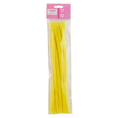 Проволока синельная желтый d09мм 30см "Шенил" 10шт е/п DEVENTE 8000073 186706