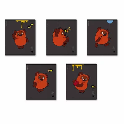 Тетрадь общая ученическая ErichKrause Винни-Пух 48 листов клетка выборочный 60629