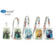 Бейдж для пропусков, проездных: АНИМЕ вертикальный с рисунком ассорти МС-6639