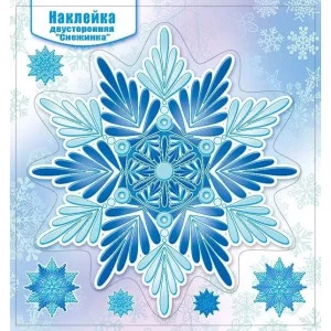 Наклейка двусторонняя "Снежинка", Горчаков 460326247800480867