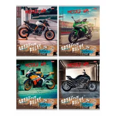 TM"Profit"Тетрадь КЛЕТКА 96л. СТРЕМИТЕЛЬНЫЕ БАЙКИ (Т96-4106)  (обл. - мелов.картон) ПП-00185035