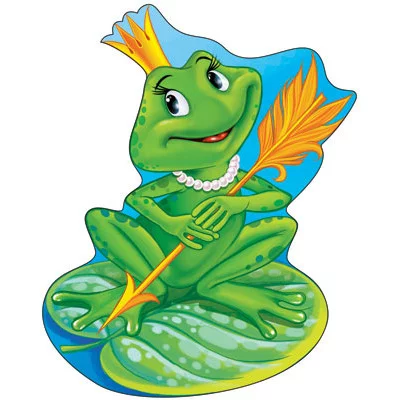 Ф-7134 Плакат вырубной А3. Царевна-Лягушка (с блестками и уф-лаком)