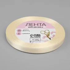 Лента атласная №02 6мм*25±1ярд сливочный АУ 1218076