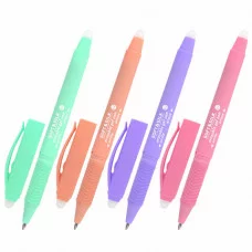 Ручка стираемая гелевая с грипом BRAUBERG SOFT&SILK PASTEL, 1 шт, СИНЯЯ, цвет корпуса ассорти, узел 0,7 мм, 143934