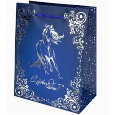 Dream cards Пакет подар. мат.лам. тис.фол.18х23х10 см (M) Грациозный конь 190г ППК-2420