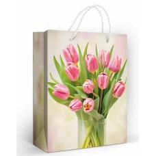 Пакет подарочный (M) "Тюльпаны в вазе" 151102674