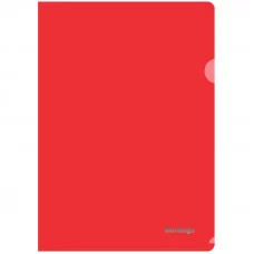 Папка-уголок А4 180мкм, прозрачная красная BERLINGO* 131464