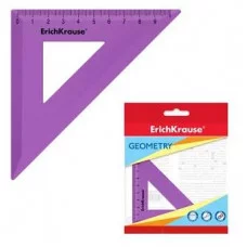 Угольник пластиковый ErichKrause Candy 45°/9см фиолетовый 57887