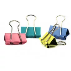 Зажимы для бумаг 15 мм Alingar цветные 12шт AL6777