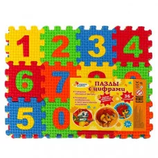 Коврик сборный ЭКРАН любимые герои сцифрами, 36 элементов 5*5см ИГРАЕМ ВМЕСТЕ D18587NUM-CRT