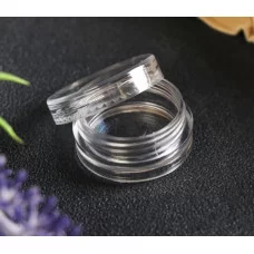 Шкатулка пластик для мелочей Круг прозрачная 1,3х2,7х2,7 см 4768287