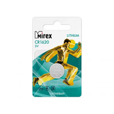 Батарейка 1шт литиевая Mirex CR1620 3V 23702-CR1620-E4 Бат398
