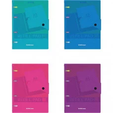 Тетрадь общая с пластиковой обложкой на кольцах ErichKrause Vivid, ассорти, А5, 80 листов, клетка, на кнопке 1шт 53146