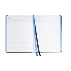 Ежедневник A5, 136л. недатир. CARBON&COLORS (136-5056) неоновый срез ГОЛУБОЙ, кожзам 136-5056