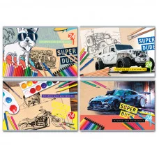 Альбом для рисования 24л А4 на скрепке BG Super dude эконом 326469