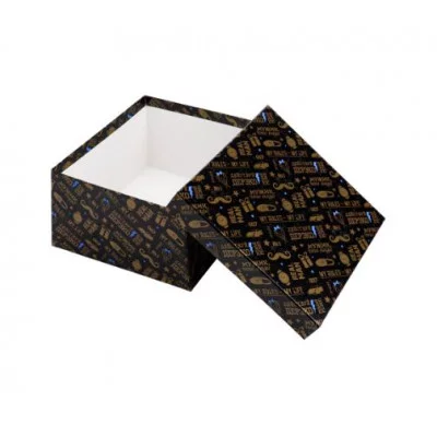 Коробка квадратная подарочная 1 шт Дерзкий мужчина 12 х 12 х 6 см РазборПП-4544