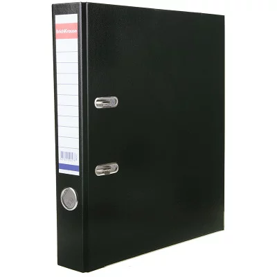 Папка-регистратор 50мм бумвинил "Standard" этик черный ERICH KRAUSE S-257 311201