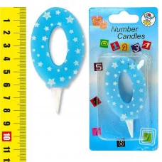 Свеча "Цифра 0 звезды", 13*7 см 9195-0 синий J.Otten 85881