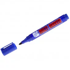 Маркер перманентный Crown "Multi Marker" синий, пулевидный, 3мм Crown 002675