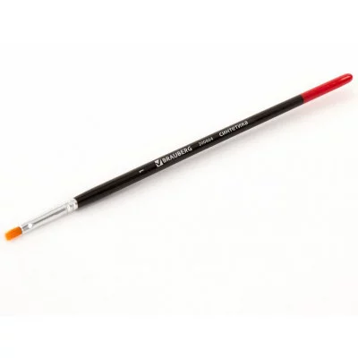 Кисть BRAUBERG синтетика, плоская, №1, 200864