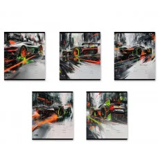 Тетрадь школьная ученическая ErichKrause Adrenaline Speed, 24 листа, клетка _MIX 024010154-60633