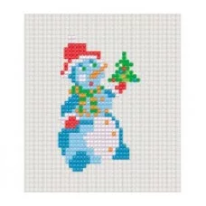 Набор для вышивания бисером малышей. 33х40 кл. СНЕГОВИК (Арт. НШ-7321)