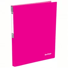Папка на 4-х кольцах Berlingo "Neon", 25мм, 700мкм, неоновая розовая BERLINGO_ 239877