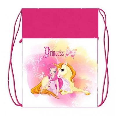 МО-26-2с Принцесса с единорогом-мешок для обуви 1 отделения карманом,светоотражающая лента