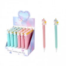 Ручка гелевая Alingar "Единорожка", с подсветкой, 0,5 мм, синяя, игольчатый наконечник, цветной пластиковый корпус AL8796