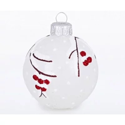 Елочное украшение, шар Ш3 60мм "Рябинка" С1689